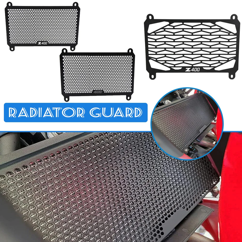 

2024 Air Intake Protector Grille Guard Cover For Kawasaki Ninja400 Z400 2018-2022 Radiator Grille Guard Ninja 500 z500 2025