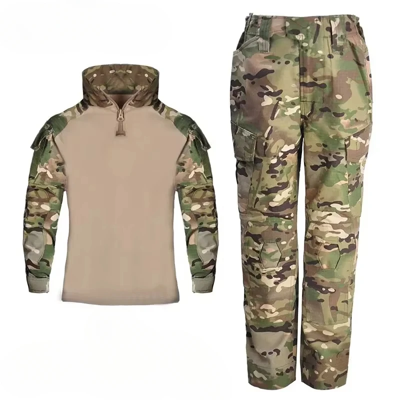 

Tactical Military Uniform for Children's Day Camouflag Disguise Adult Halloween Costume for Kid Girl Scout Boy Soldier Army Suit