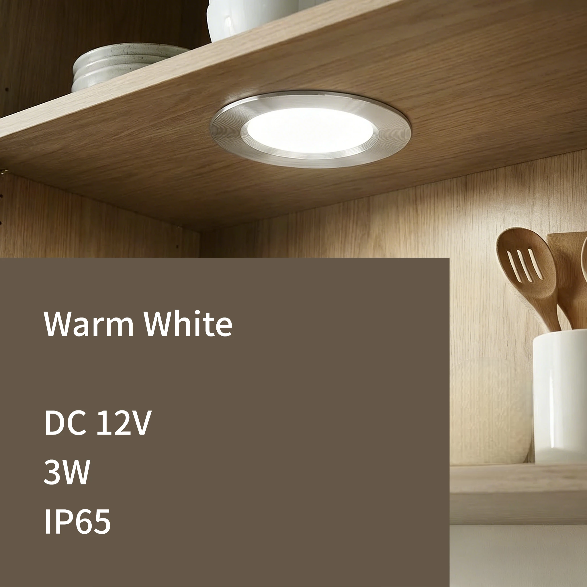 6/8/12 Stuks Led Downlight 3W DC12V Plafondlamp Inbouw Down Light Ronde Led-paneel Licht Zwart wit Zilver Dimbare Spotlight
