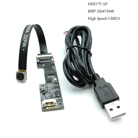 맞춤형 4K 8MP HD IMX179 USB 카메라 모듈 고속 AF/FF 75 °   15FPS 3264 x 2448 UVC 준수, 플러그 앤 플레이 Best5