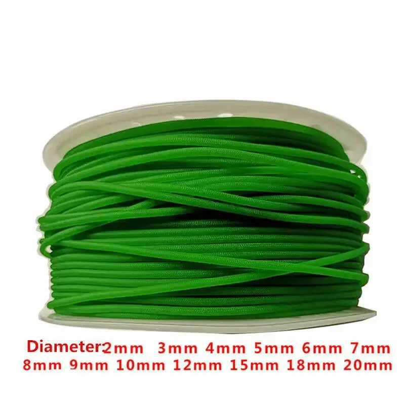 1M Round Urethane Drive Belt Diameter 2/3/4/5/6/8/10/12mm Rough Surface Green