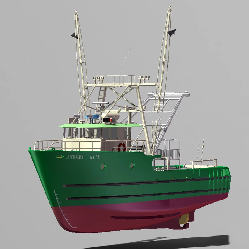 1/35 RC قارب 60 سنتيمتر أندريه غيل التحكم عن بعد قارب الصيد Photocuring ثلاثية الأبعاد الطباعة RC قارب أطقم منمذجة لعبة الكبار