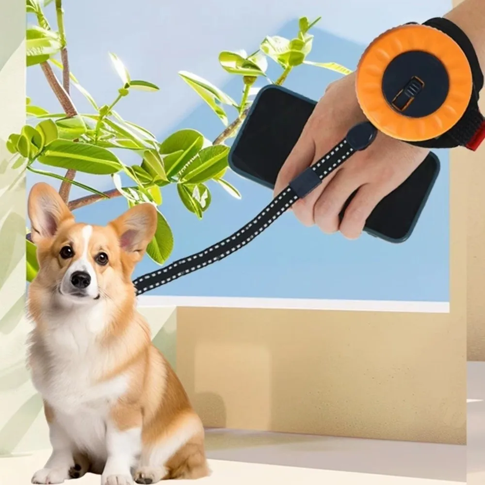 

Anti-Slip Handle Automatic Retractable Pet Leash Hands-Free One-Click Lock Dog Walking Rope Adjustable Reflective Dog Leash