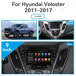 Autoradio 5G WIFI For Hyundai Veloster FS 2011 - 2017 Car Radio Multimedia Video Player Navigation GPS Android BT 4G No 2din DVD