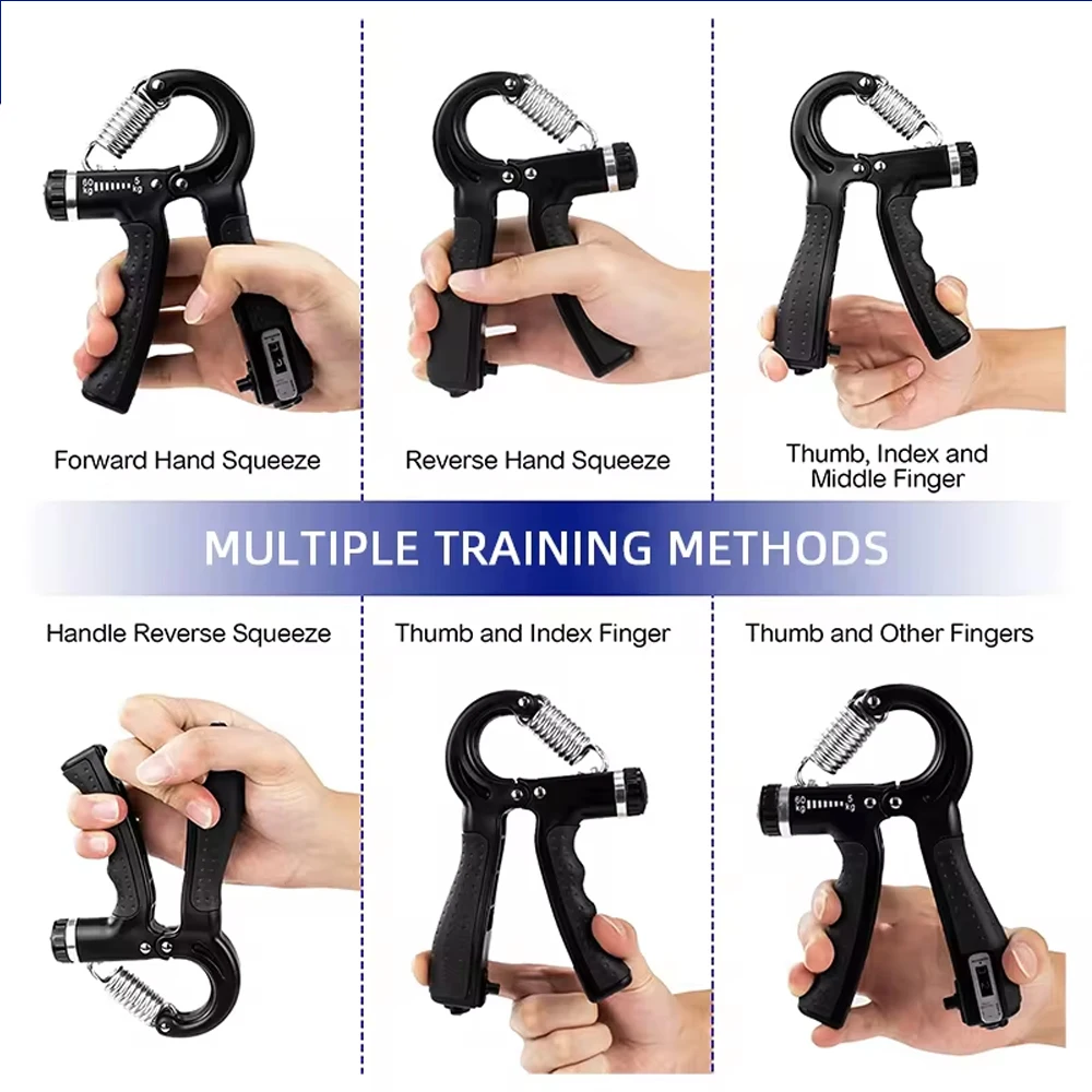 5-60kg Adjustable Hand Gripper Strengthener Hand Grip Trainer With Counter Wrist Forearm And Hand Exerciser For Muscle Building