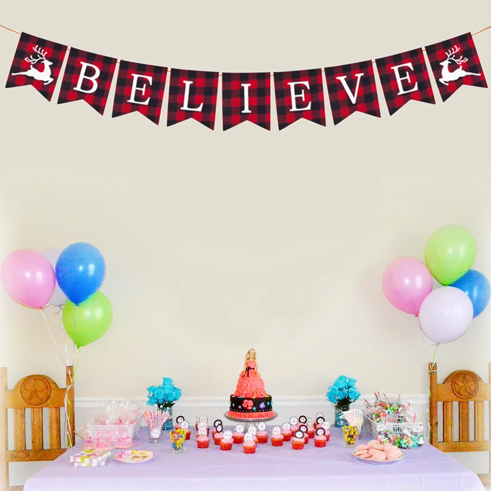 عيد ميلاد سعيد العلم رسائل سلسلة راية النسيج سهلة غسل طاولة الحفلات جدار النوافذ لحظات خاصة لافتات عيد الميلاد #6