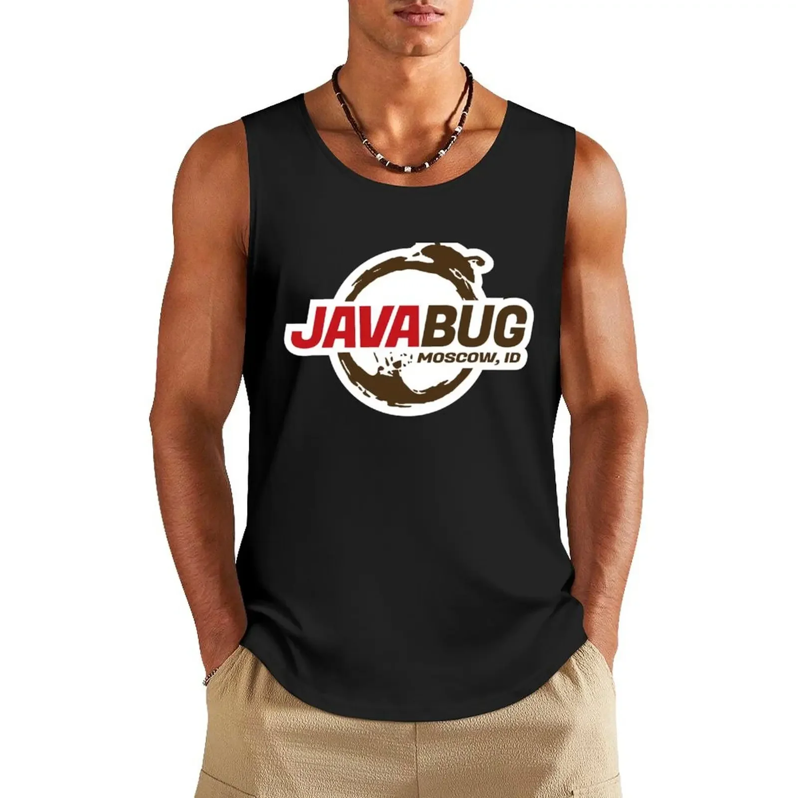 

Java Bug Coffee Mug Ring Logo Moscow Idaho Tank Top T-shirt men vest for men best selling products