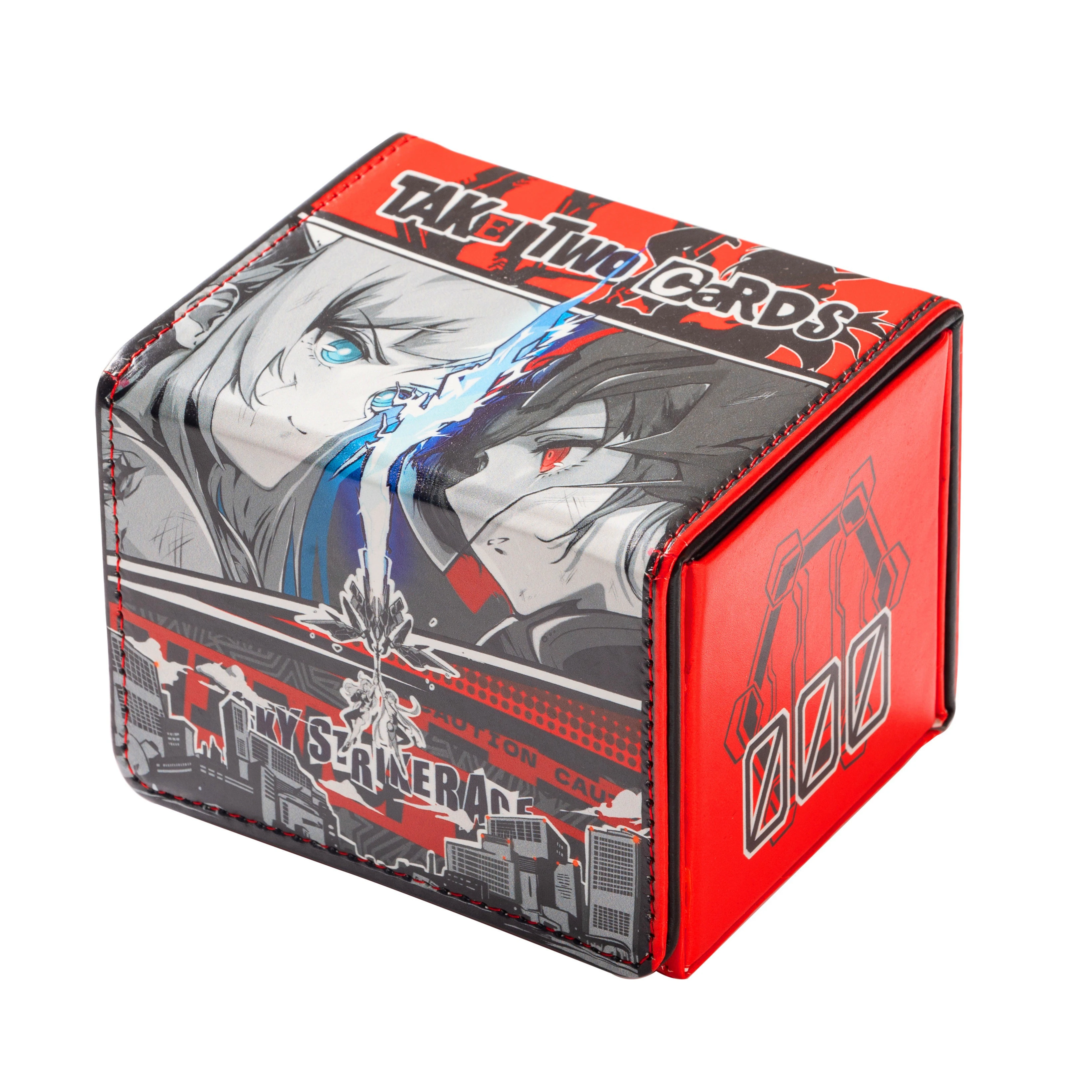 P5 Art Style Yugioh Incredible Ecclesia, the Virtuous Deck Box Yu-Gi-Oh! Pudełko do przechowywania kart kolekcjonerskich TCG OCG ze skóry PU, na 100+ kart