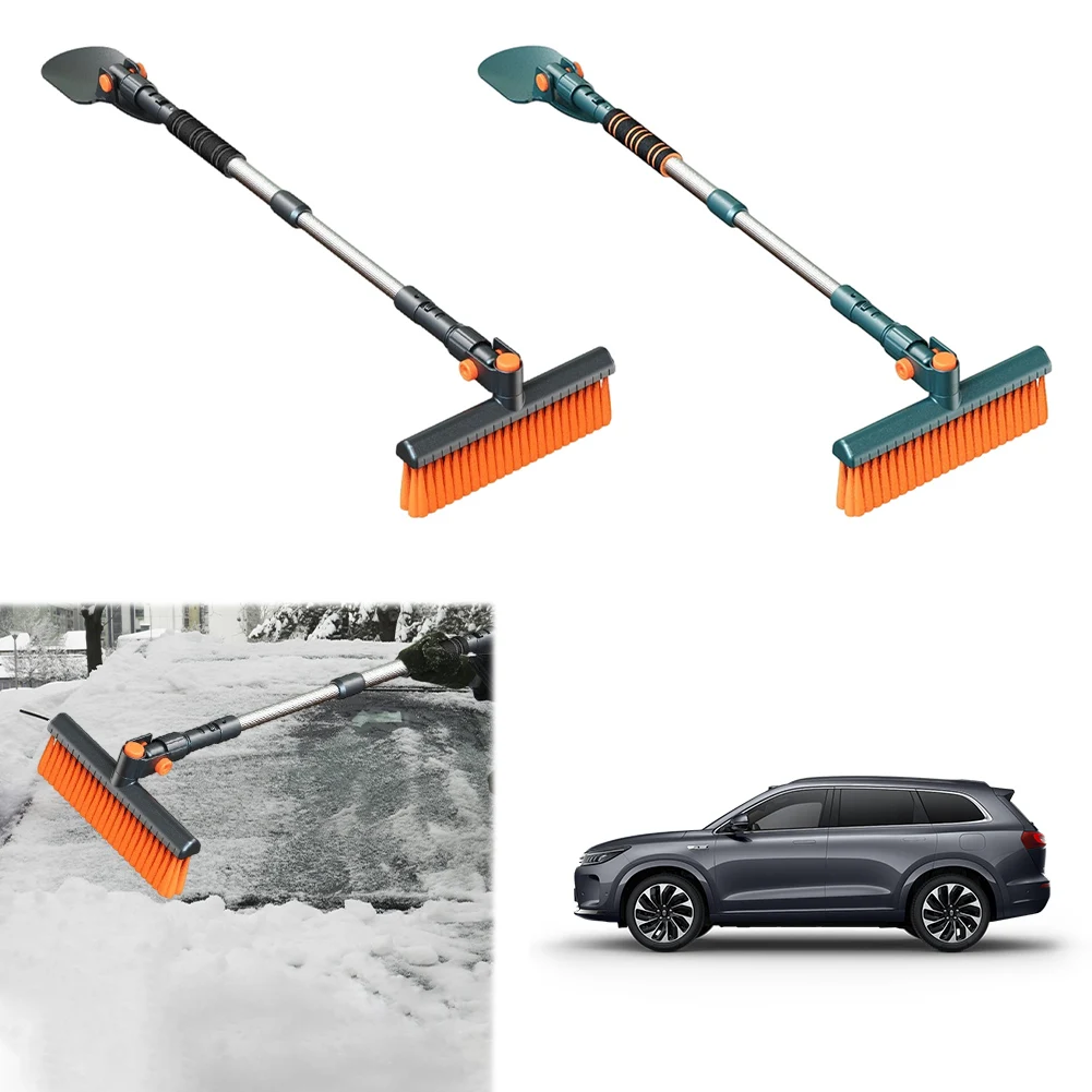 Extendable Snow Brush with Ice Scraper Retractable Car Snow Brush Auto Car Snow Removal Brush Snow Scraper for Car Windshieldand