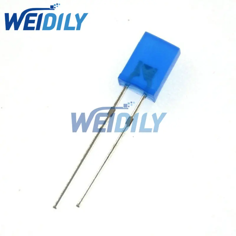 100 buah 2*5*7mm kotak LED Kit diode pemancar cahaya 2X5X7 LED Diode merah kuning hijau biru putih 5 warna baru