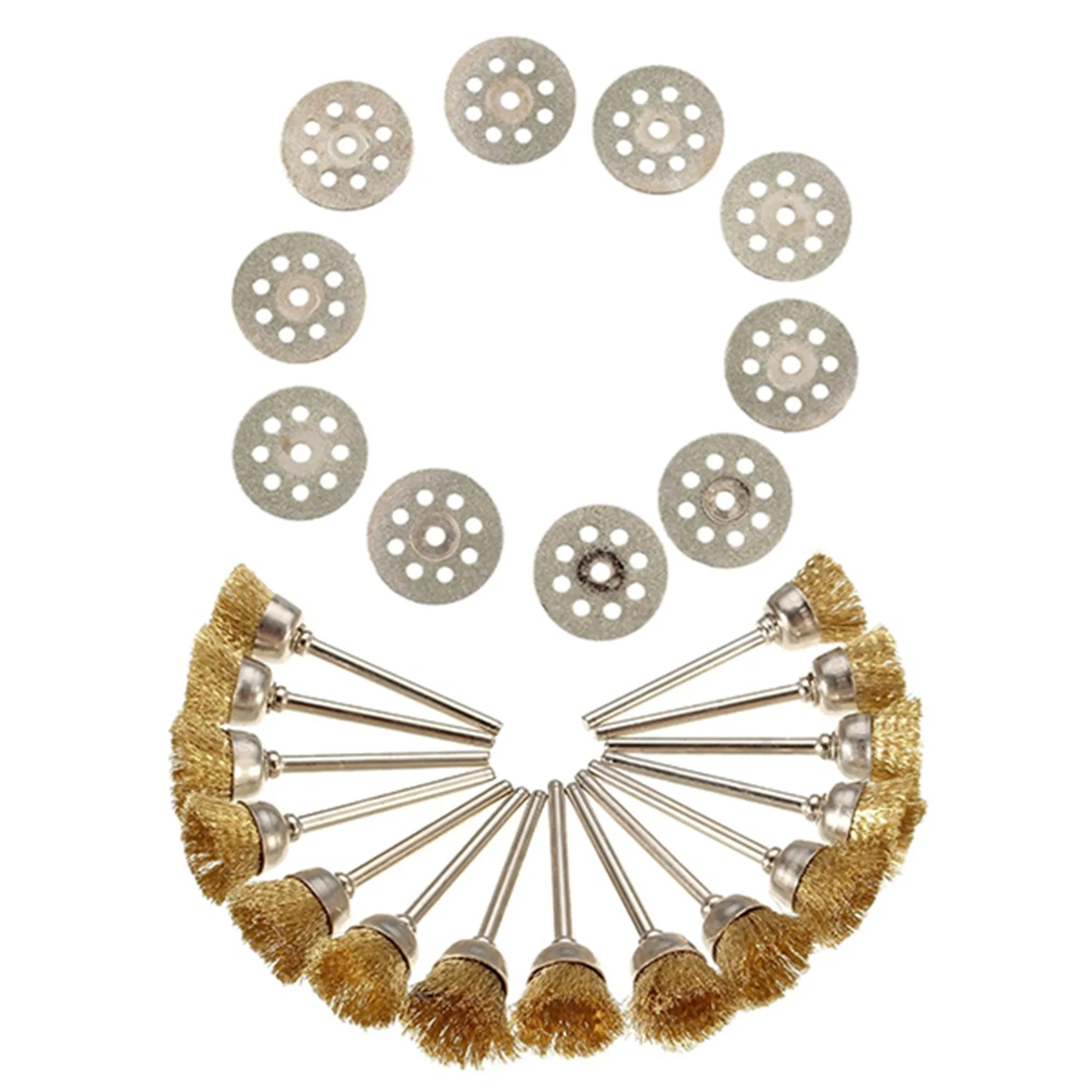 

ABXF-10PCS Мини 22 мм Алмазная режущая дисковая пила, фрезерный лист с 45 шт., щетка из медной проволоки, шлифовальные принадлежности