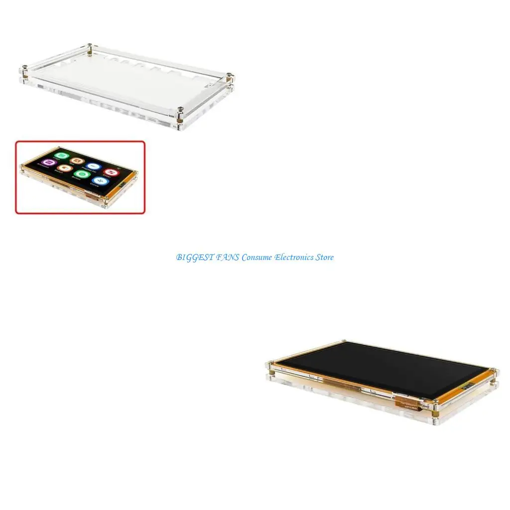 

7inch Acrylic Case for ESP32 Development Board Screen Easy Assembly Dustproof