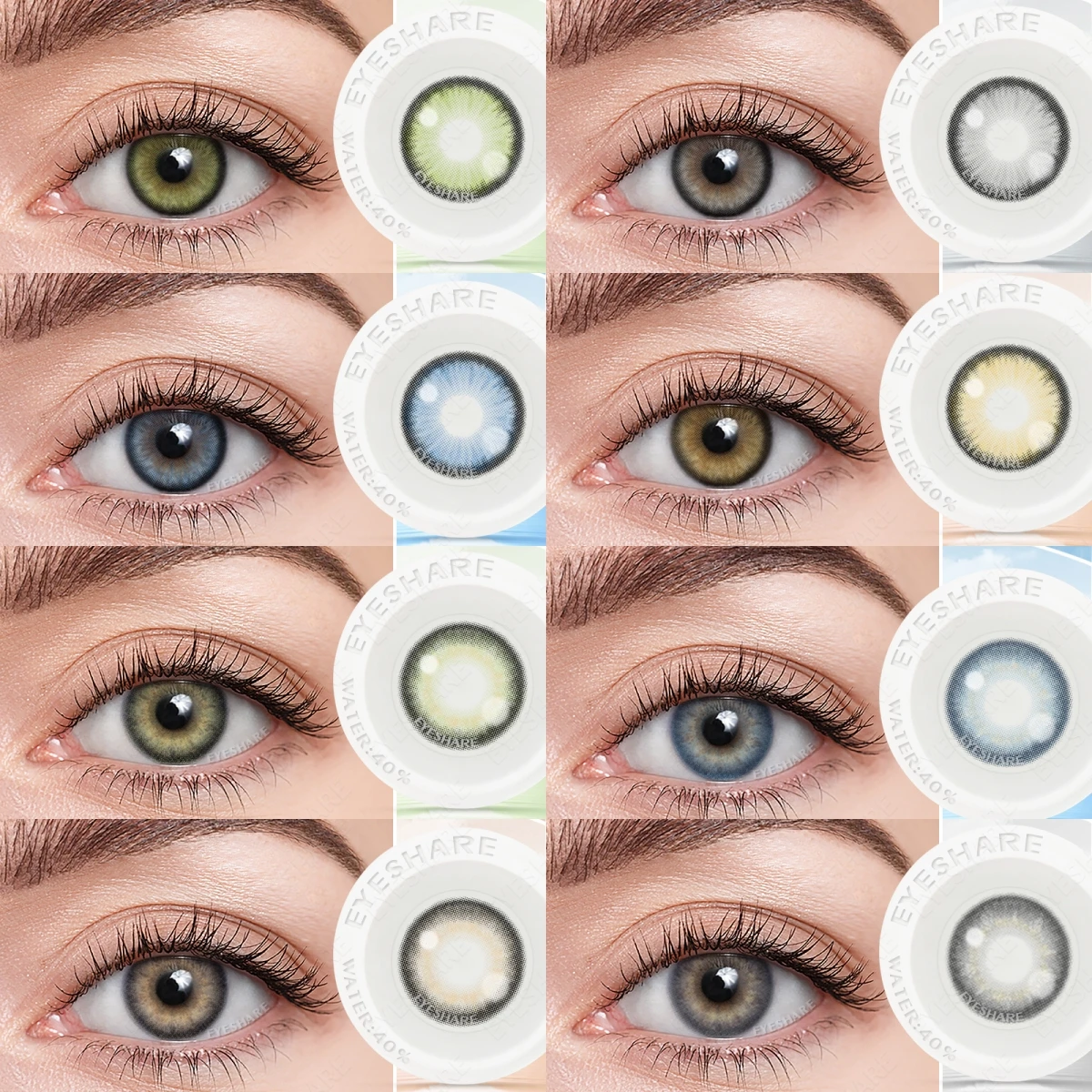 EYESHARE 1 Pair Colored Contact Lenses RICHGIRL Blue Contact Lenses Beautiful Pupil Yearly Makeup Lens Brown EyesContacts Lenses