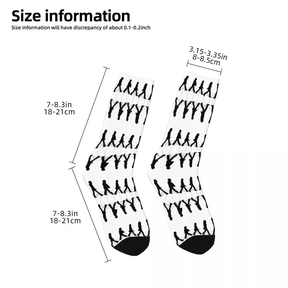 The Beatle Walking Road Merch Crew Socks Harajuku Super Soft Stockings All Season Long Socks Accessories for Man\'s Woman\'s Gifts