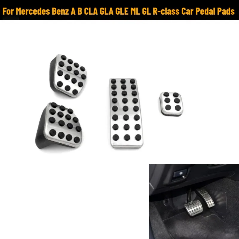 

Автомобильные накладки на педали для Mercedes Benz A B CLA GLA GLE ML GL R-класса, ускоритель, тормоз, педаль ножного тормоза, автозапчасти