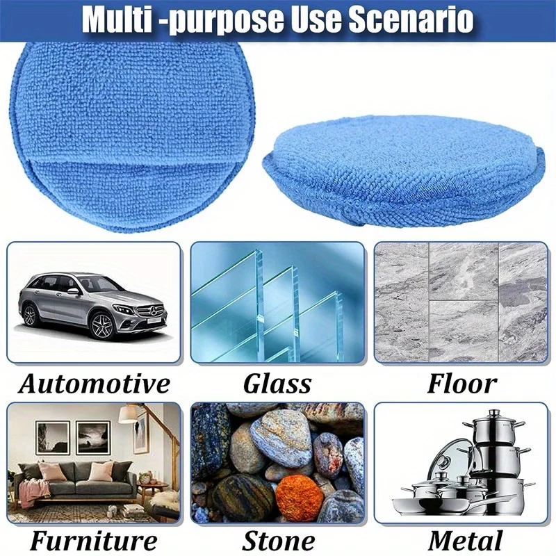 15pcs New Microfiber Wax Applicator Pads Designed for Cars, Featuring a Finger Pocket for Easy Use, Ideal for Buffing