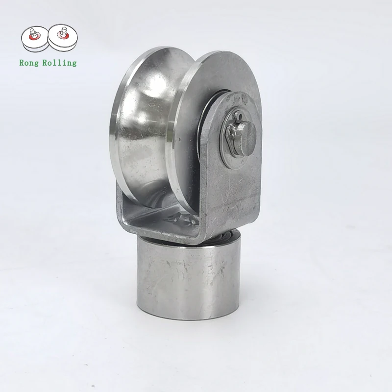 2inch 304 stainless steel V/U groove universal wheel, sliding gate rollers, universal wheels, ground rail rollers,door wheel.