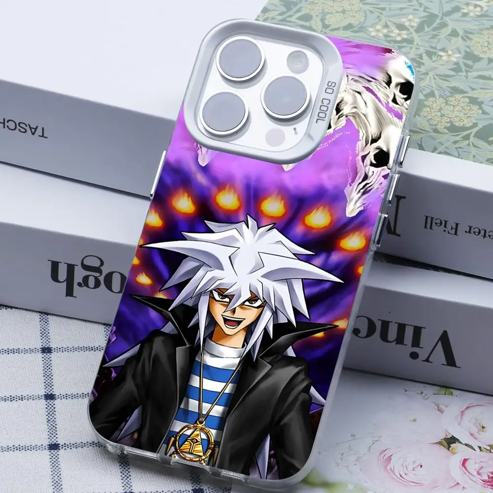 

Чехол для телефона Yugioh Yami Bakura для iPhone 17 16 15 14 13 12 11 X XR XS 8 7 Air Pro Max Plus, белый полупрозрачный