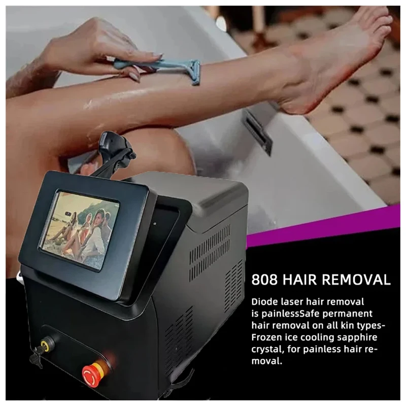 

Professional Laser Removes Body Hair Permanently and Painlessly Diode Triple Wavelength Cooling Handle 808NM