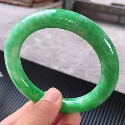 

Myanmar Grade A Jadeite Certified Jade Bangle Women Healing Gemstone Fine Jewelry Genuine Burma Green Jade Bangle Round Bracelet