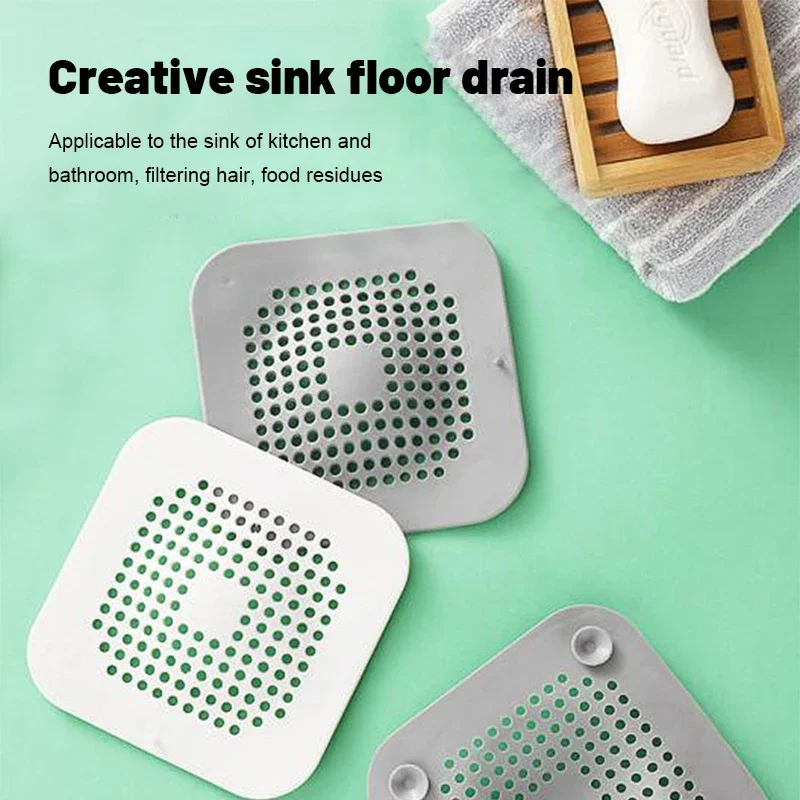 Hair Filter Sink Anti-Blocking Strainer Bathtub Shower Floor Drain Stopper Silicone Kitchen Deodorant Plug Bathroom Accessories