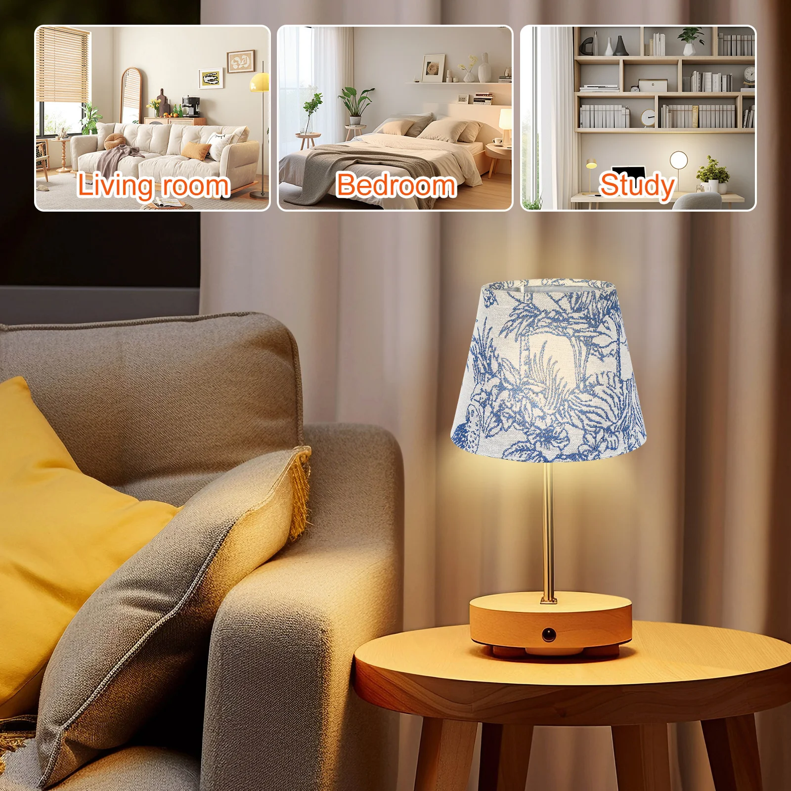 

Embroidery Fabric Lampshade Iron Material Romantic Soft Light Cover Tabletop Lamp Shade Decorative Light Cover