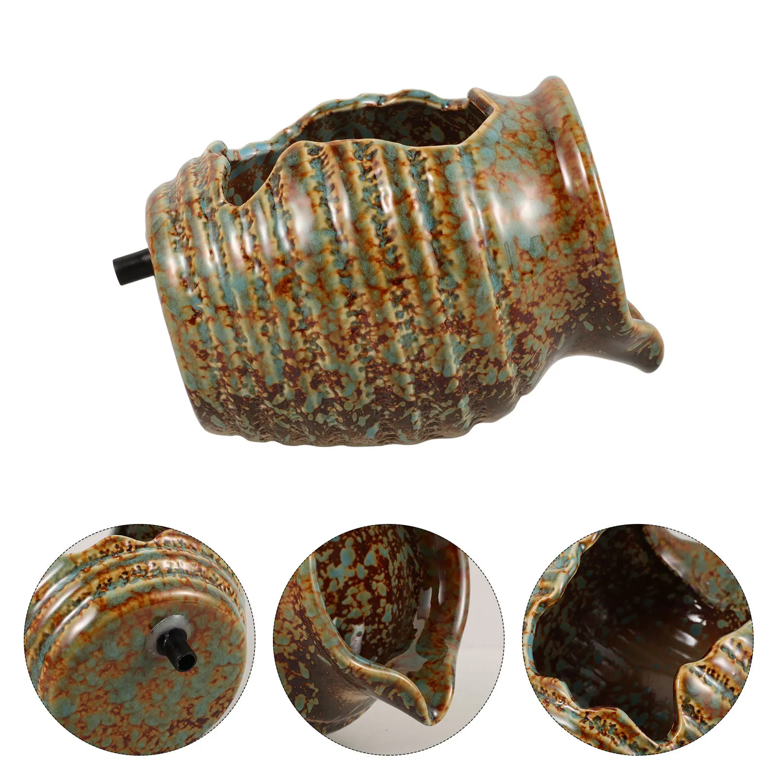 

Broken Ceramic Pot Ecological Jar Decorative Fountain Water Circulation Jar for Garden Patio Outdoor Fountain Decor