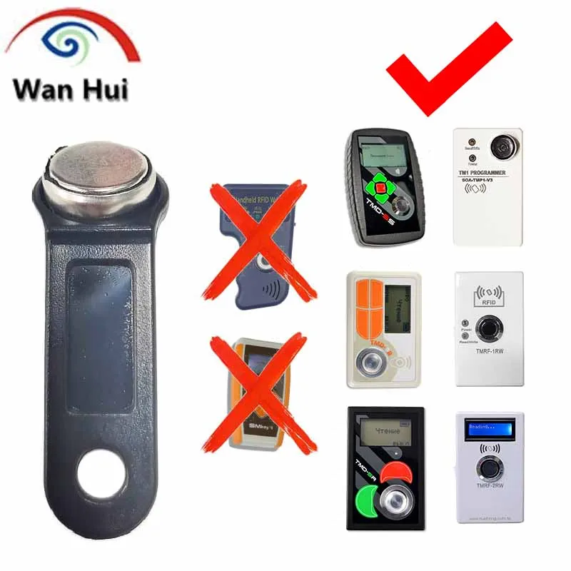 100 Pcs RW1990 F5 Rewritable RFID Tag Card Touch Memory Key DS1990A Key Fob Programmable for Copying Dallas Sauna Card Home