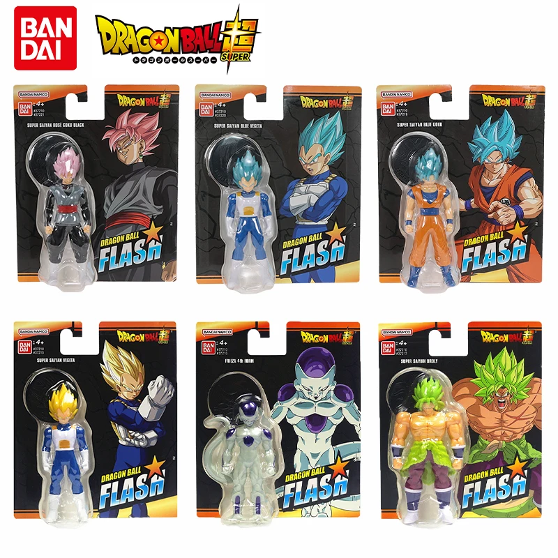 Original Bandai Dragon Ball Anime Figures FLASH Black Zamasu Goku Vegeta Frieza Broly Action Figurine Suuper Saiyan Model Toys