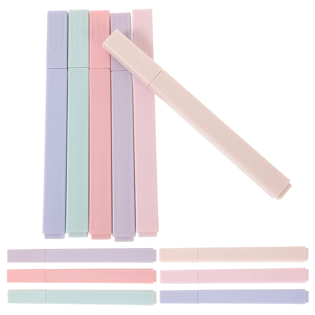 

12pcs Highlighter Book Markers Small Study Marker Pens For Note Marking Bible Journaling Color Coding Non-Leak Pocket Size