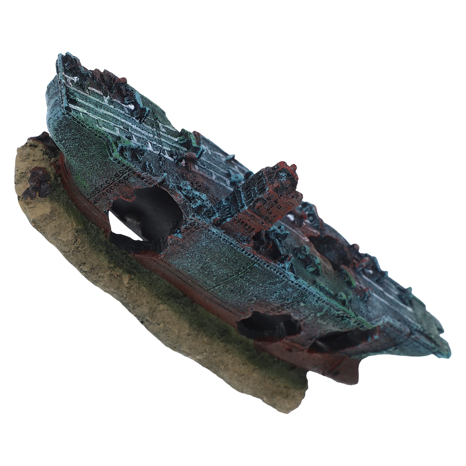 

Aquarium Sunk Ship Aircraft Carrier Decor Unique Fish Tank Ornament Safe Fish Decoration Enhance Aquarium Scene