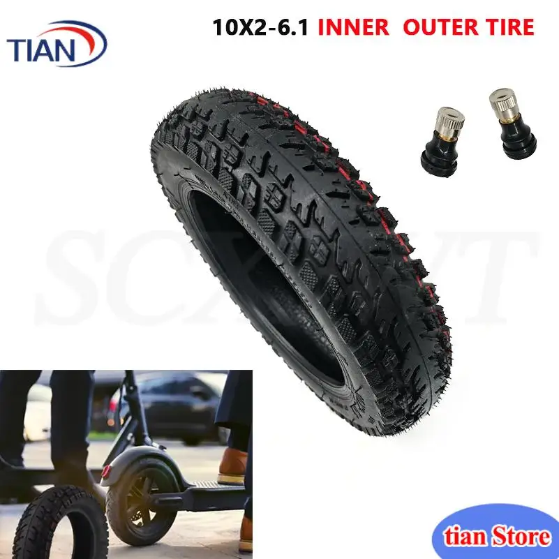 10x2-6.1 Reifen 10 Zoll Luftreifen für Xiaomi M365/Pro 2/1S/Mi3 Scooter Modifizierte 10*2-6.1 Innen- und Außenreifen Zubehörteile