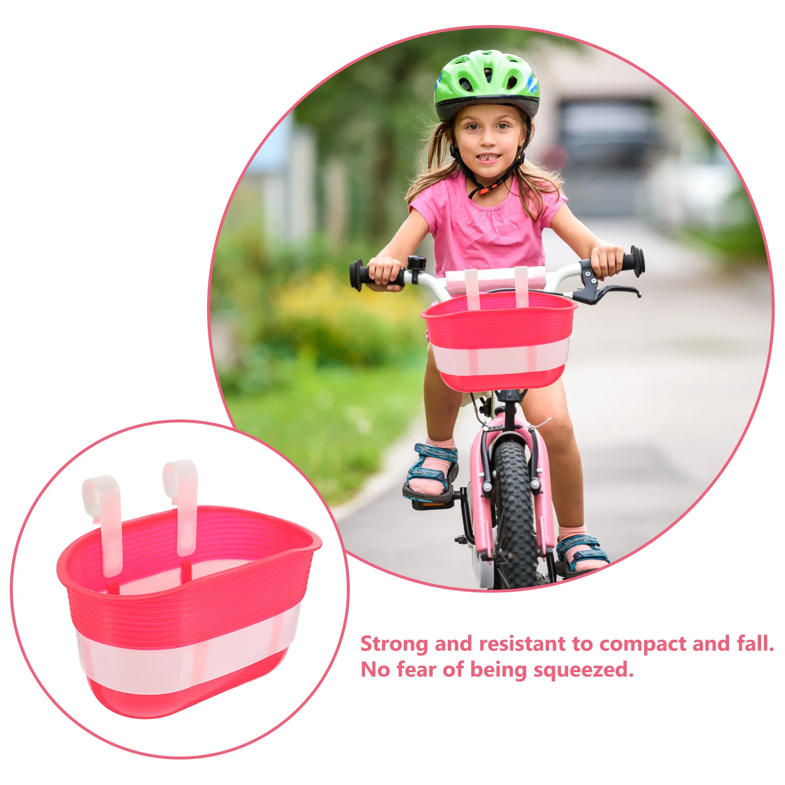 2Pcs Scooter Basket Durable Plastic Holds Many Things Ideal for Kids Bicycles Kids Bike Basket Children Bike Container