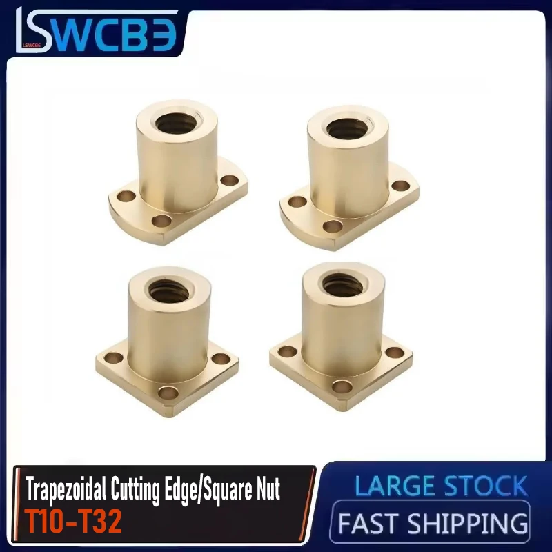 Trapezoidal Four Hole Method Nut With Smooth Cutting Edge And Blue Cutting Edge Four Hole Copper Nut T10 T12 T14 T16 T20 T22-T32
