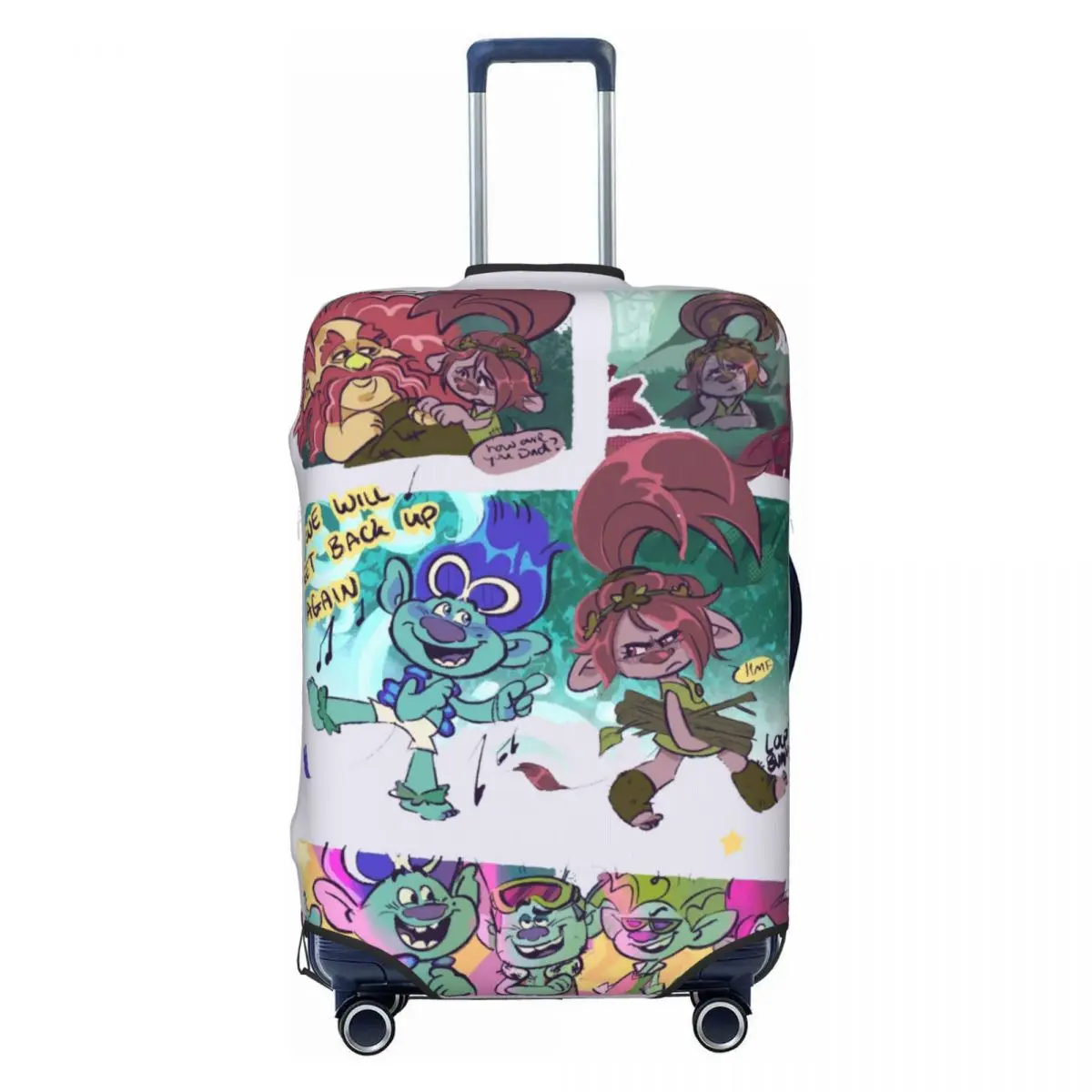 

Пользовательские троллы, мы снова обратным обои, дорожный чехол для багажа, пылезащитный чехол для чемодана, подходит для 18-32 дюймов