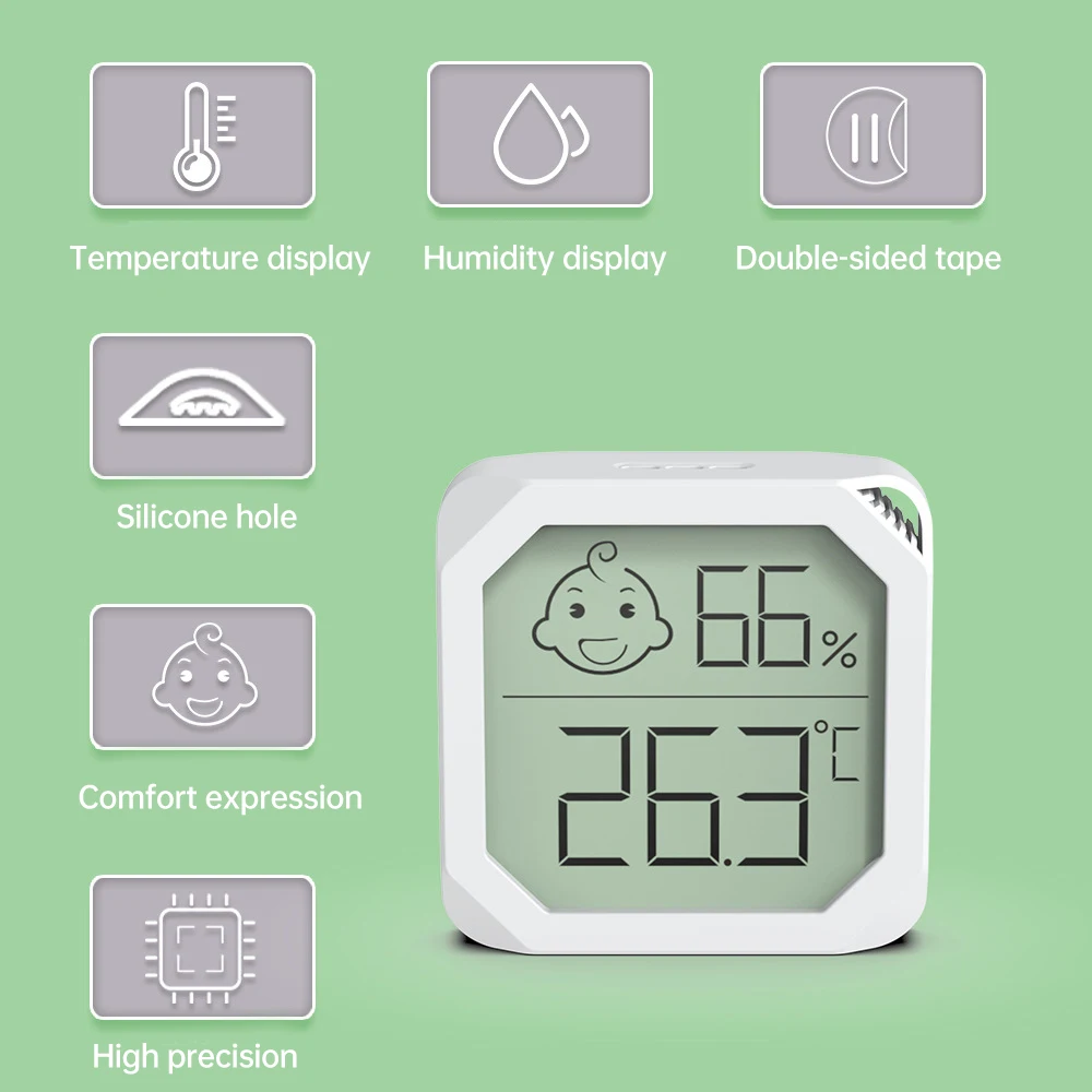 LCD Digital Thermometer Hygrometer Indoor Room Electronic Temperature Humidity Meter Sensor Gauge Weather Station For Home