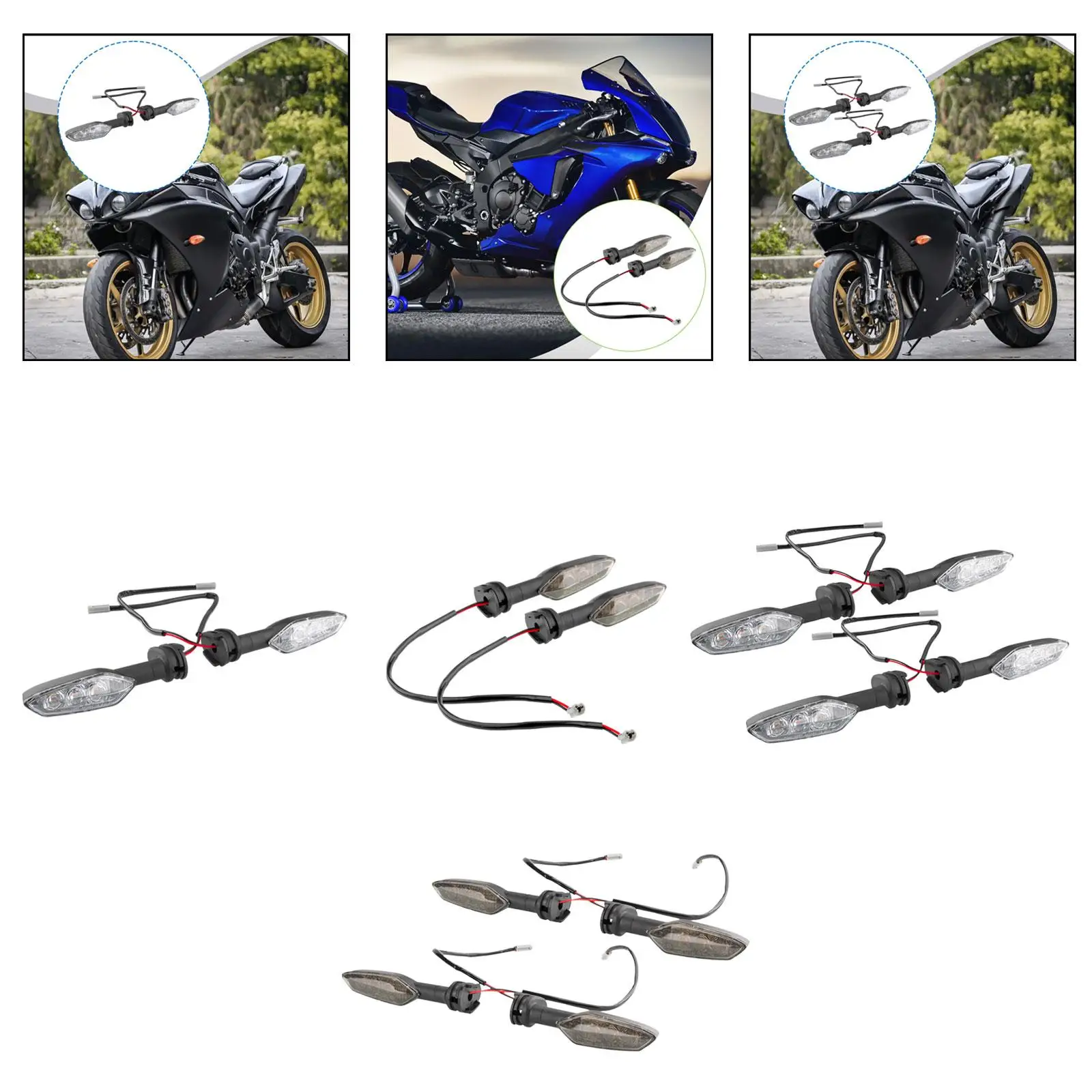 

Светодиодная индикаторная лампа указателя поворота мотоцикла, ударопрочный АБС-материал, профессиональный мигающий свет для серии Yamaha