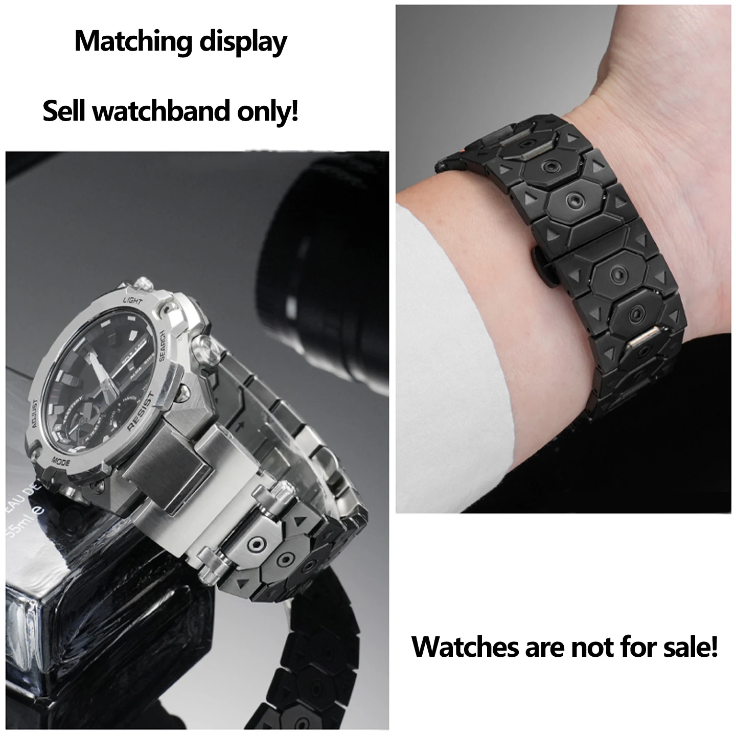 GST-B400 حزام معدني سريع الإصدار لسلسلة Casio G-SHOCK GST-B400 نمط شخصي معدل سوار ساعة من الفولاذ المقاوم للصدأ