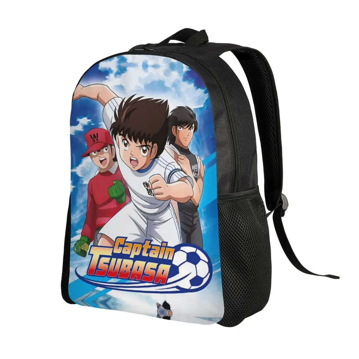 Captain Tsubasa กระเป๋าเป้สะพายหลังใส่แล็ปท็อปกระเป๋าหนังสือแฟชั่นสำหรับผู้หญิงสำหรับนักเรียนนักศึกษากระเป๋าการ์ตูนอนิเมะญี่ปุ่น