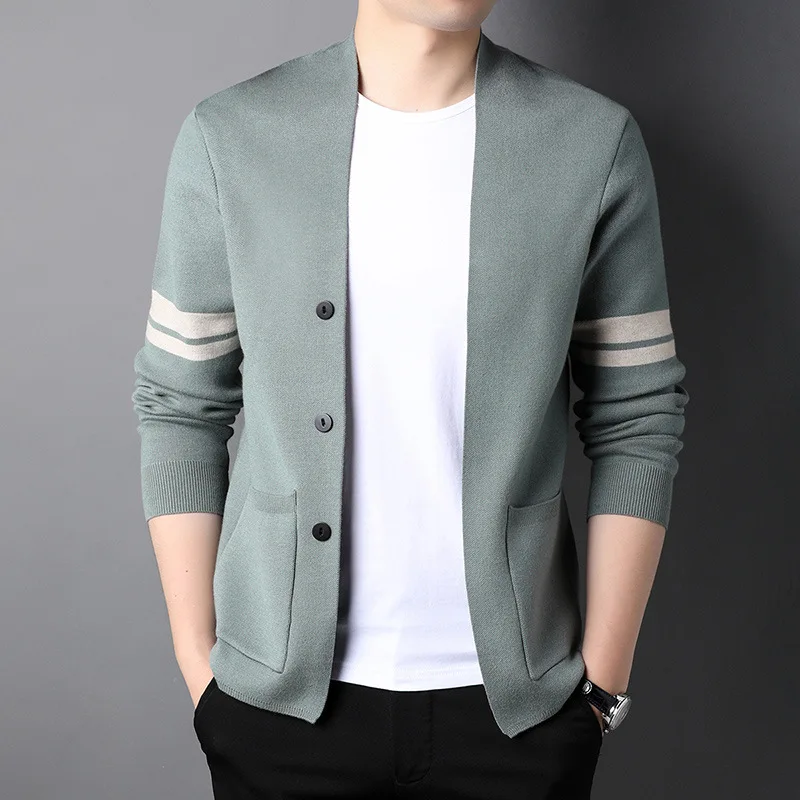 

New Men'S Outerwear Cardigan Business Casual Knitted Top Autumn Winter Sweater Casual Top Trendy