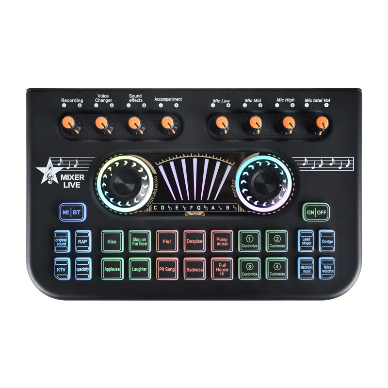 

X3 Professional Audio Sound Card Mixer With OTG Function For Computer & Smartphone Live Streaming & Broadcast Equipment