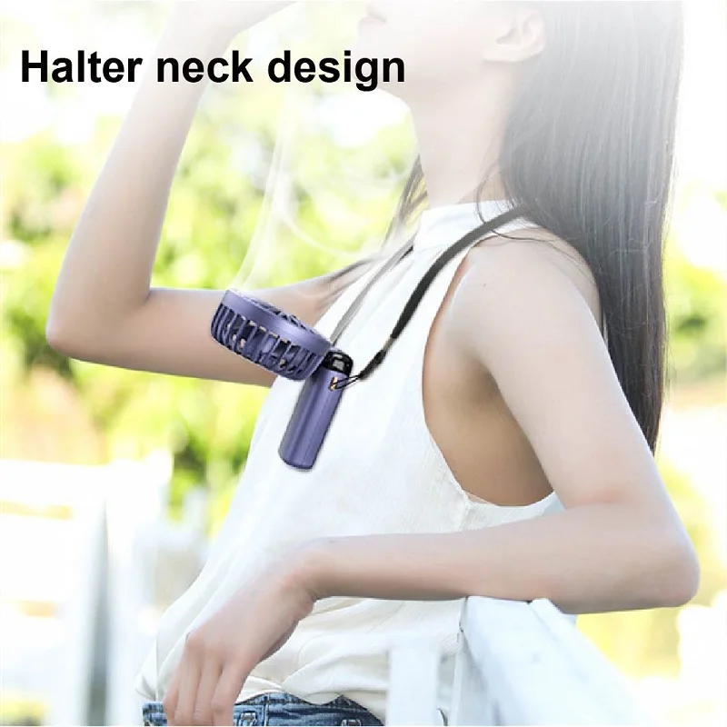 USB Handheld Fan Electric Fan Portable Fan Digital Display Foldable Aromatherapy Fan Office Cooler Air Circulation Conditioner