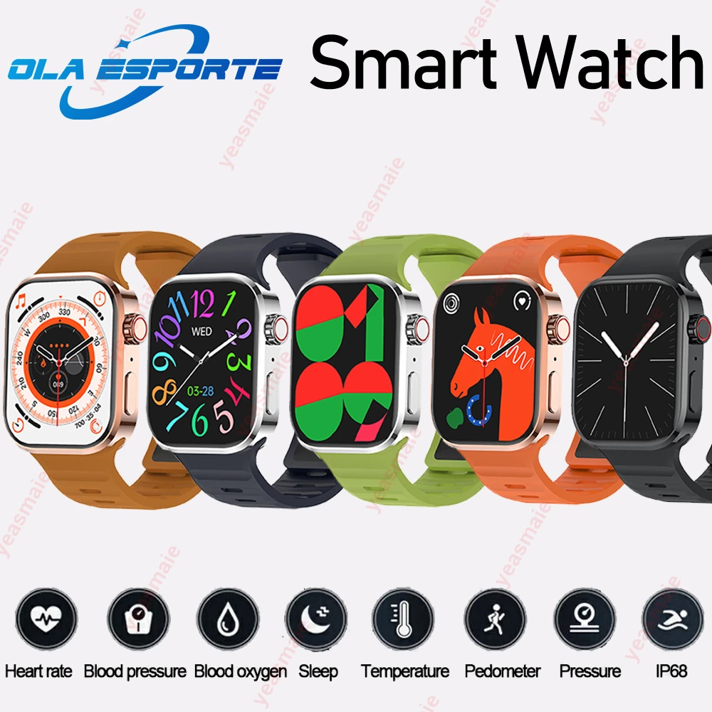 

New Smartwatch Men Sports Watch for Android IOS Health Monitoring Smart Notifications Music Voice Assistant Smart Watch Women