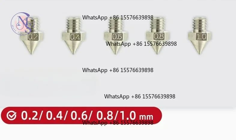Hardened Engraved Nozzle, Reinforced Hotend Tip, FDM FFF 3D Printer Replacement Spare Parts