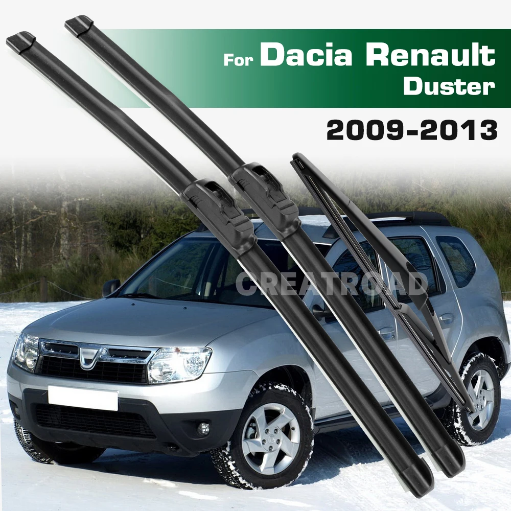

GREATROAD Wiper LHD&RHD Front & Rear Wiper Blades Set For Dacia Renault Duster MK1 2009 - 2013 Windshield Windscreen Window