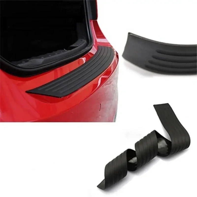 For Audi Q4 e-tron Car Trunk Sill Anti-Scratch Guard Strip Rear Bumper Rubber Protector Decorative Cover Sticker 5