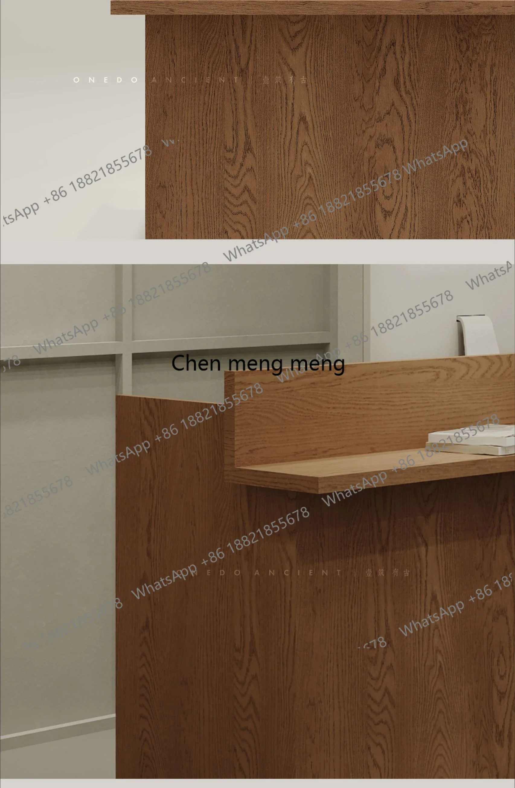 

Hot sales Vintage Luxury Reception Counter Salon Beauty Shop Checkout Reception Counter Table CashierTheke Rezeption Office Furn