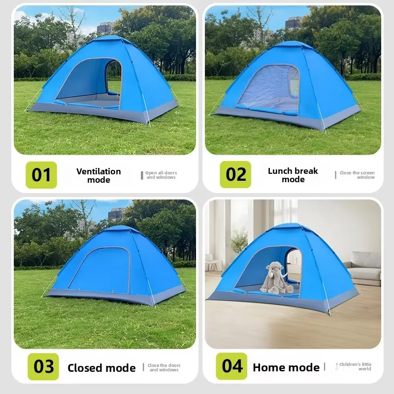 YTYINCross-border Ready Stock Portable Outdoor Camping Tent Single/Double No Setup Required UV-Protective Ultra-Lightweight Hand