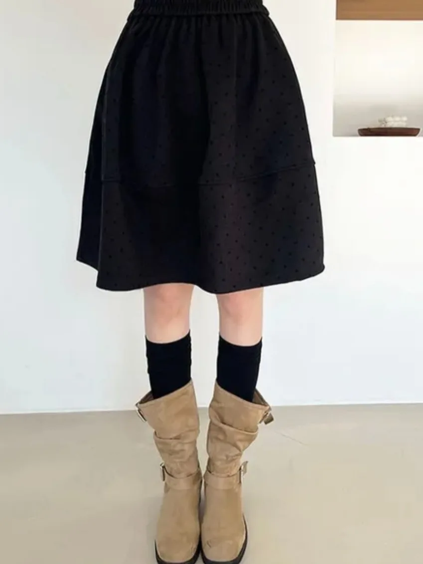 Koreaanse Sle Hoge Taille A-lijn Rok Vrouwen Herfst Winter Zoete Plaid Ort Rokken Faionable Veelzijdige Afslanken Rokken