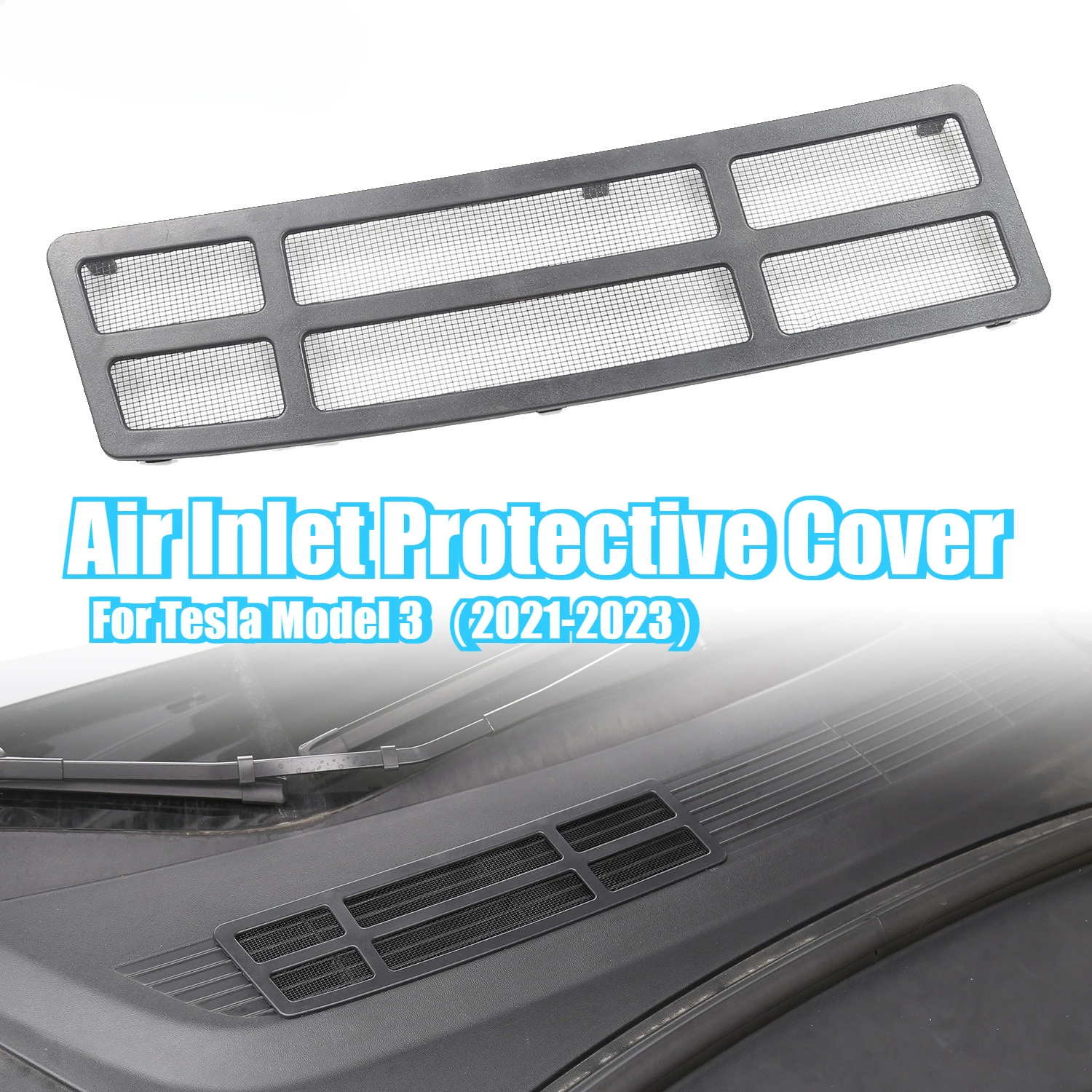 Air Inlet Protective Cover for Tesla Model 3 21-23 Intake Vent Net Grill Insect-proof Filter Front Face Car Interior Accessories